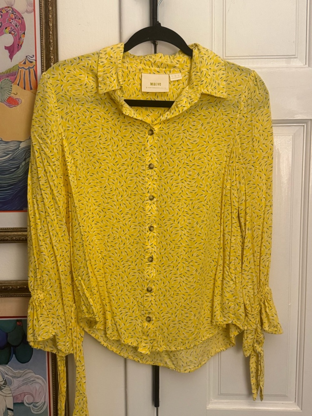 Maeve Summer Button Down Blouse